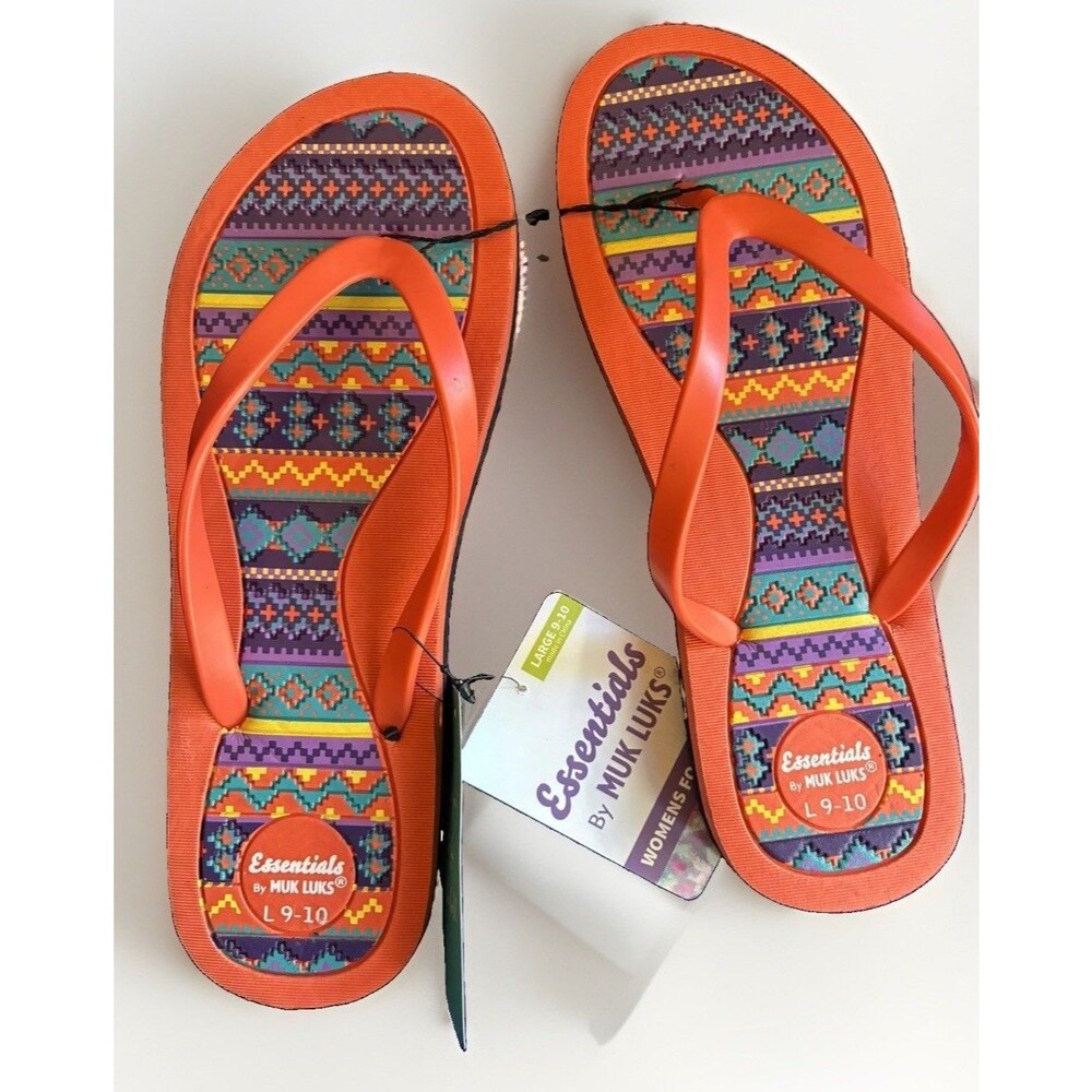New Muk luks Luke's Flip Flops Size 9-10 women’s